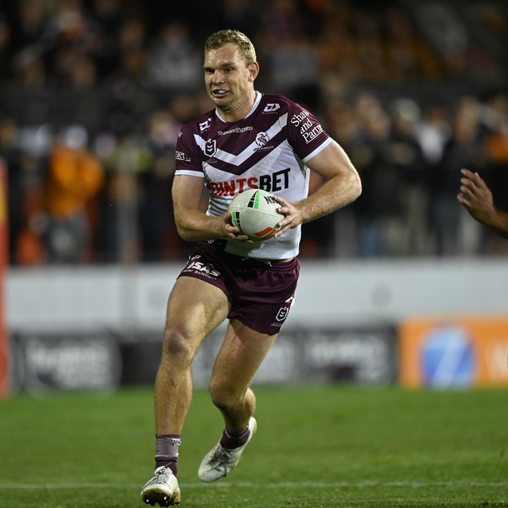 Turbo Tom collects Manly's best and fairest award