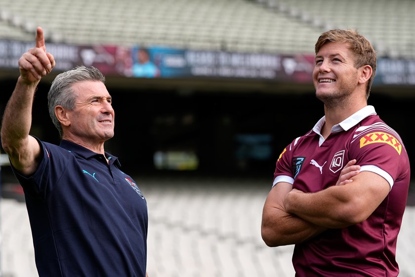 Former Blues great Ben Elias talks about Origin at the MCG with Maroons hooker Harry Grant.
