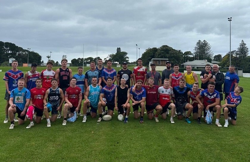 Gerringong's NRL stars come together with local players for off-season training.