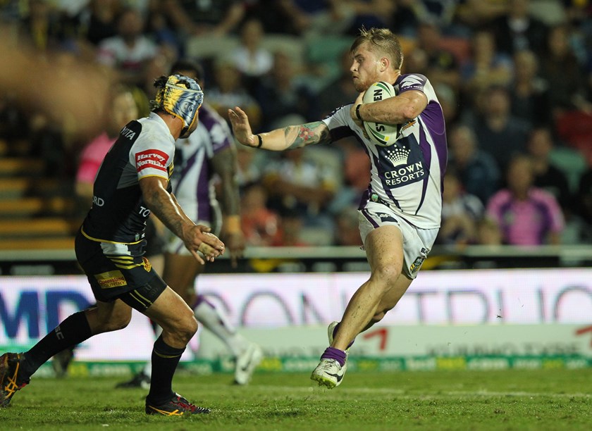 Cameron Munster on debut for the Storm as a 19-year-old in 2014.