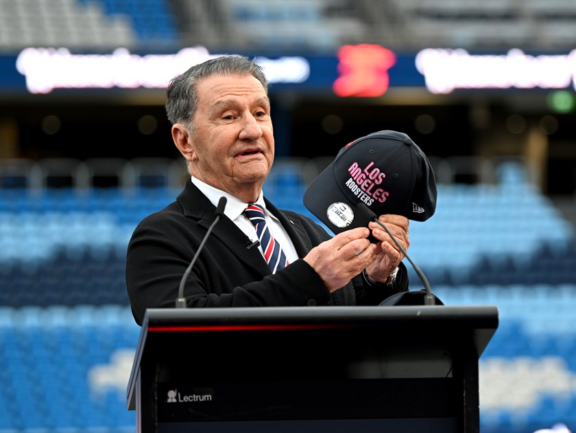 Sydney Roosters chairman Nick Politis supports Greece and the Los Angles Roosters.