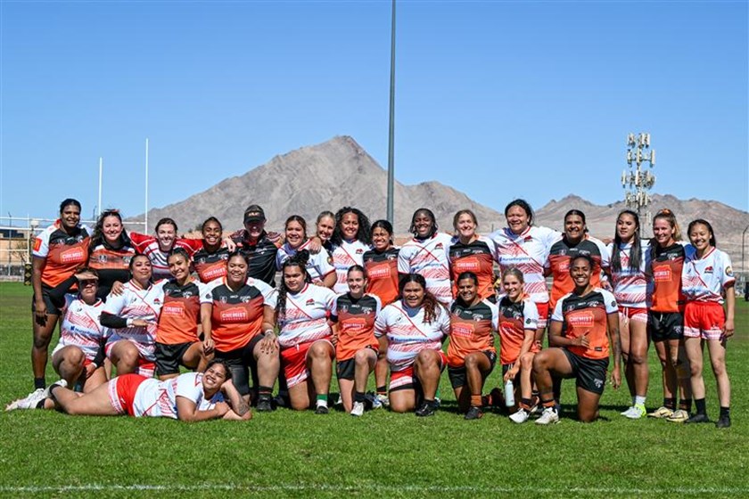 The NT Titans took on the East Palo Razorbacks at the NRL Vegas 9s in February.