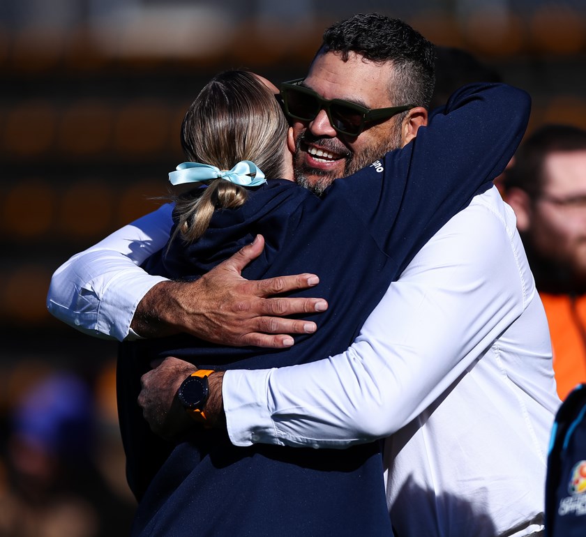 Greg Inglis is an assistant coach with Wests Tigers NRLW squad.