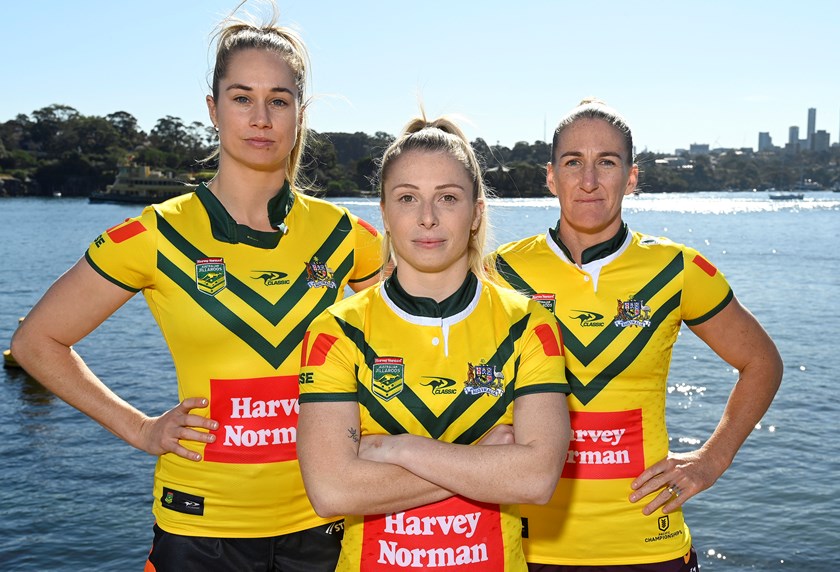 Jillaroos co-captains Kezie Apps and Ali Brigginshaw and 2024 IRL Golden Boot winner Tarryn Aiken will be key members of the Australian team to play England in Vegas.