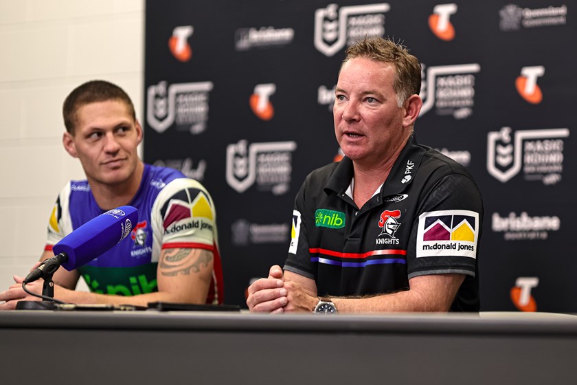 Knights coach Adam O'Brien and captain Kalyn Ponga have had to deal with ongoing speculation about his future.