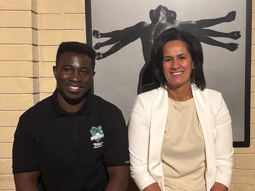 Former NRLW star Oneata Schwalger is set to help Nigerian women's coach Bolu Fagborun prepare the African nation for October's World Series in Canada.