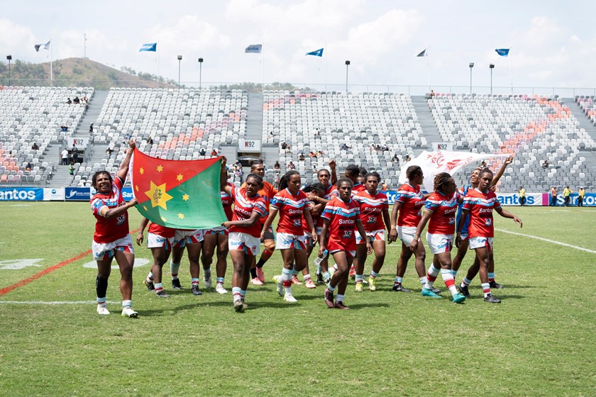 Goroka Lahanis are aiming for back-to-back grand final wins in the PNGRFL's six-team women's Santos Cup.