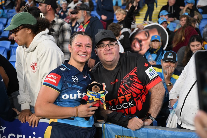 Canada forward Megan Pakulis became the first North American to play in the NRLW when she debuted for the Titans this season. 