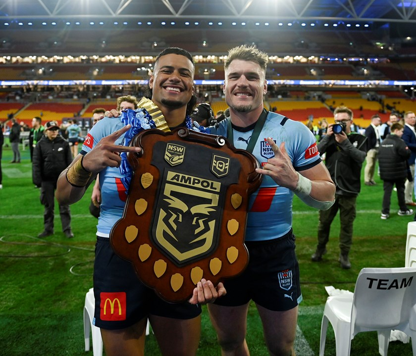 Blues brothers: Bulldogs centre Stephen Crichton and Roosters second-rower Angus Crichton made David Middleton's 2024 team of the year.