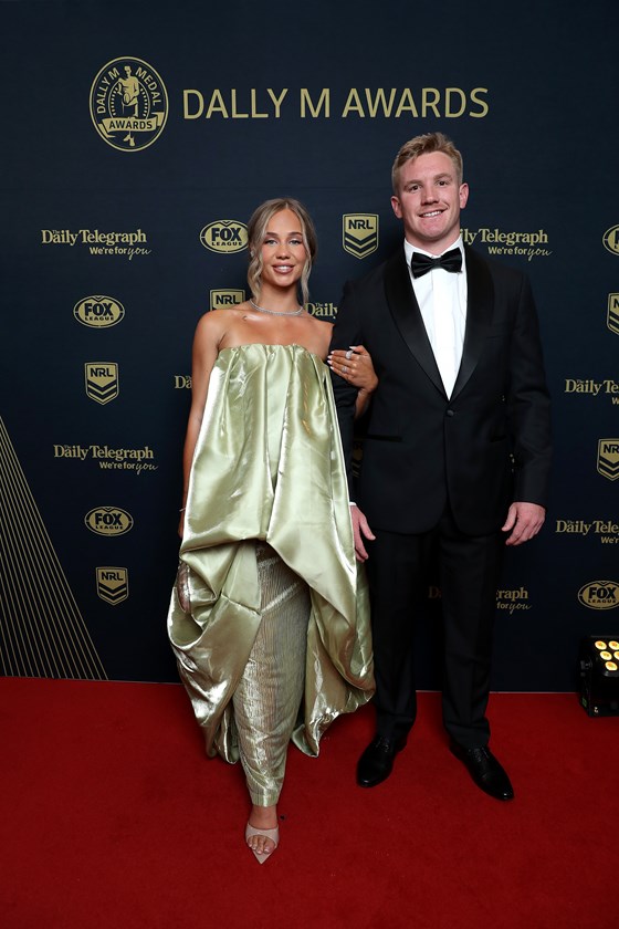 Cowboys captain Tom Dearden and partner Millie looking a million dollars on the red carpet.