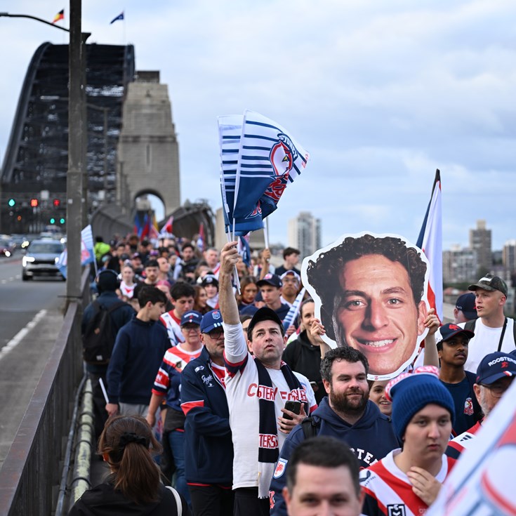 Fans launch Grand Final Week with Harbour Bridge march