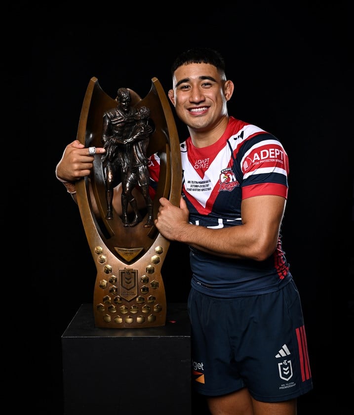 Benaiah Ioelu is 17 games into his NRL career and already has a premiership ring to his name.