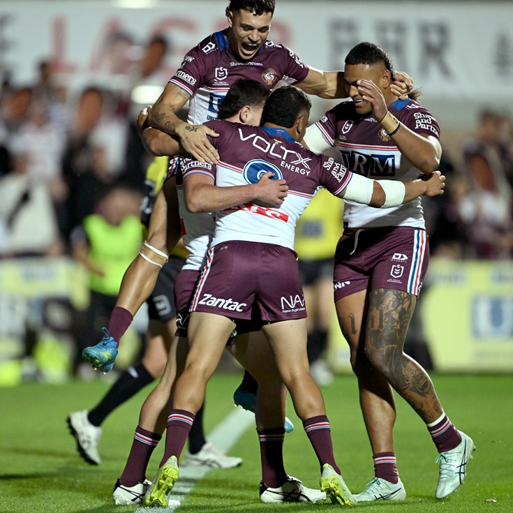 Saturday session: Sea Eagles v Broncos; Rabbitohs defeat Sharks; Knights topple Dragons