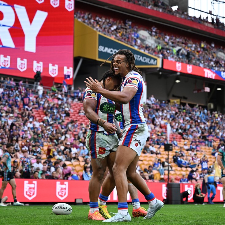 Magic Round Sunday: Knights defeat Titans; Warriors v Broncos; Panthers v Dragons