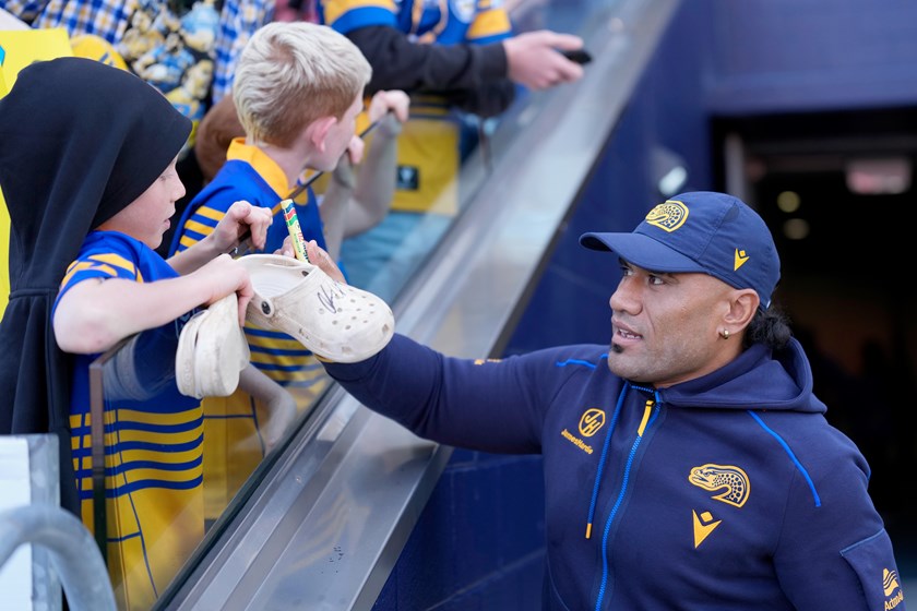 Junior Paulo was among the Eels injured brigade who supported team-mates in Newcastle.