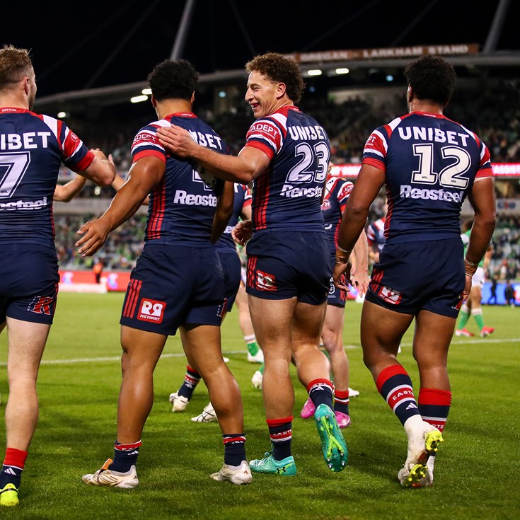 As it happened: Roosters overpower Raiders; Storm hold on against Knights
