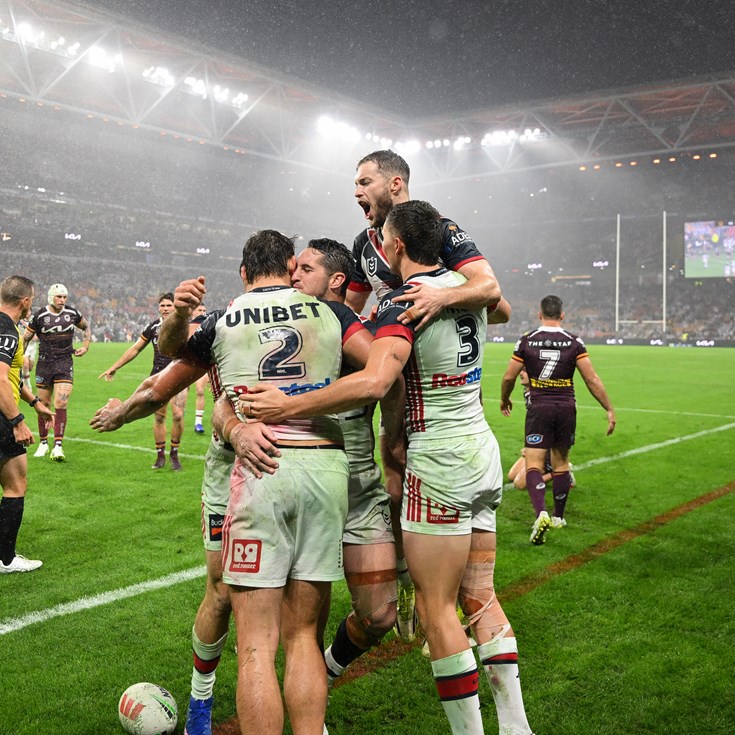 Friday night footy: Roosters edge Broncos; Bulldogs outlast Titans