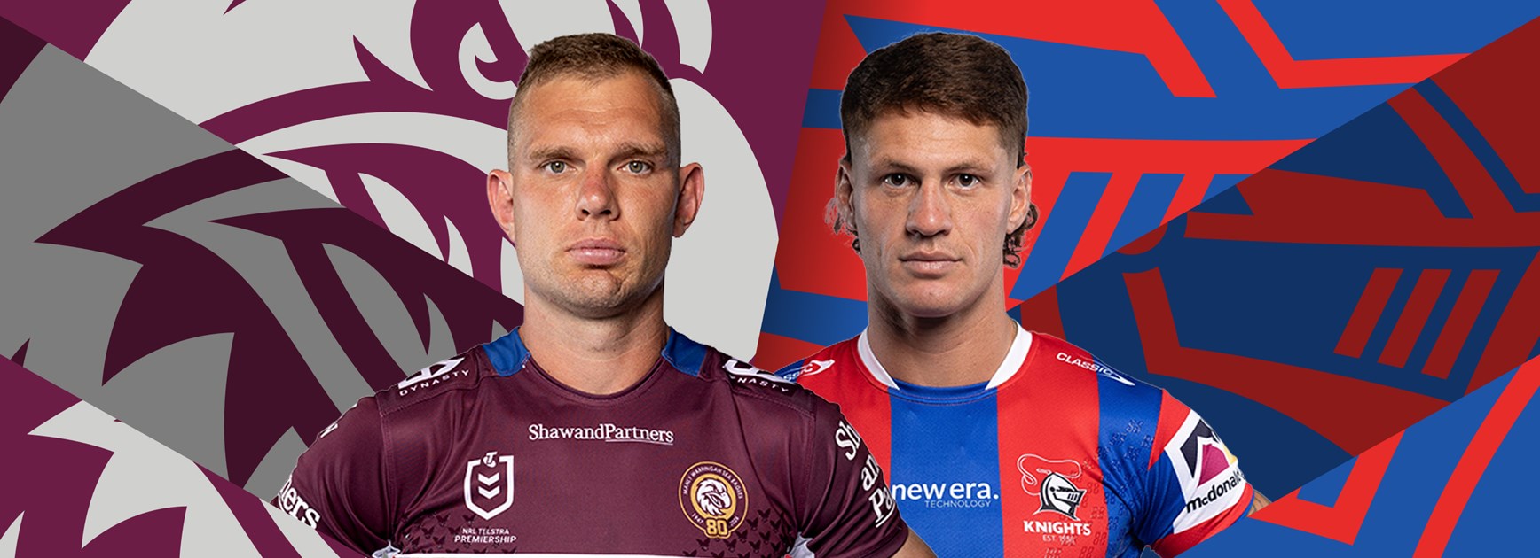 Sea Eagles v Knights: Prop star Kobe; Sandon at the ready