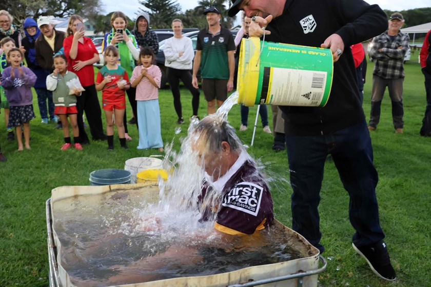 The ice bath challenge proved a huge hit on Norfolk Island as the fundraiser gathered momentum.