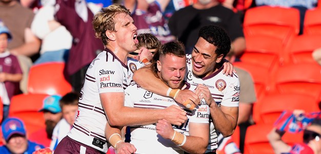 Super Saturday: Manly stun Knights; Rabbitohs v Warriors; Dragons v Bulldogs