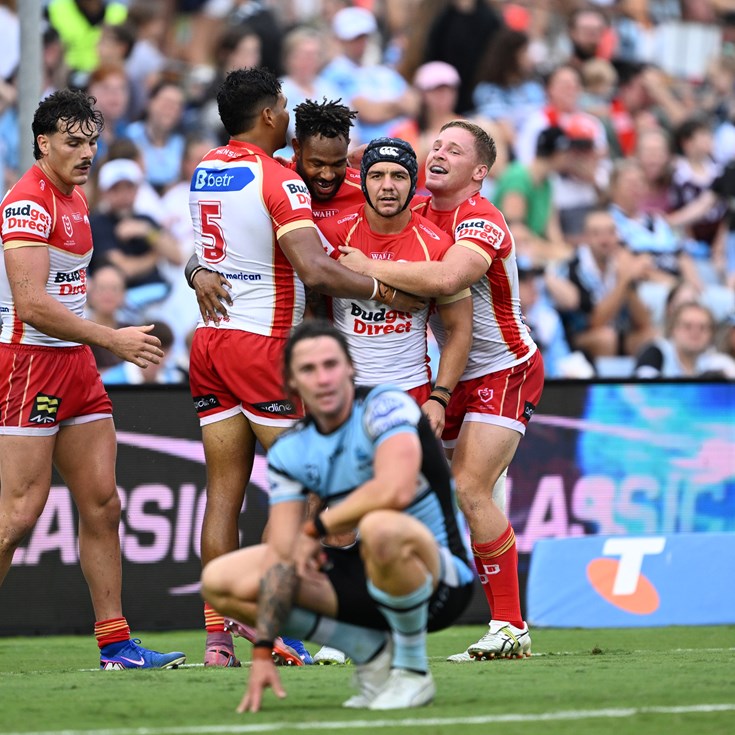 Super Saturday: Sharks v Dolphins; Rabbitohs v Wests Tigers; Warriors roll past Knights