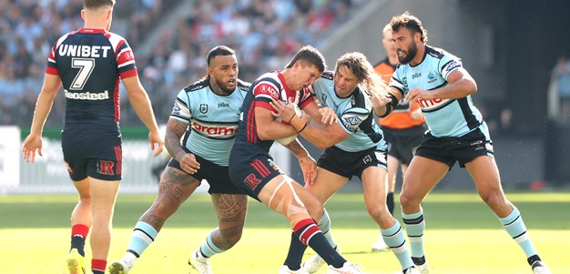 Super Saturday:  Roosters v Shark; Storm v Warriors; Raiders hang on