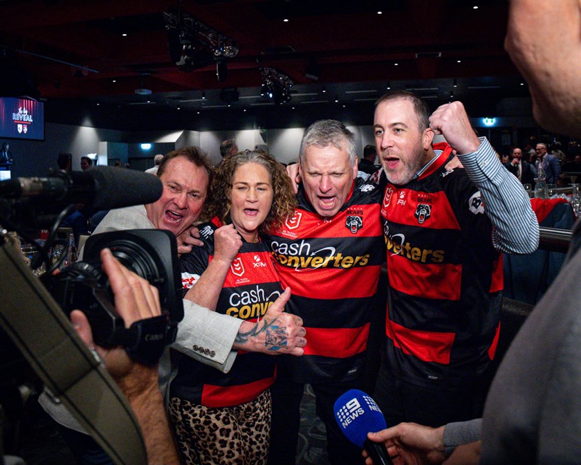 Fans at North Sydney Leagues Club celebrated the return of the Red-and-Black jersey in the NRL with Perth Bears.