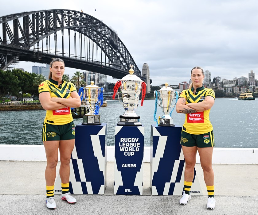 Jillaroos stars Jess Sergis and Keilee Joseph.