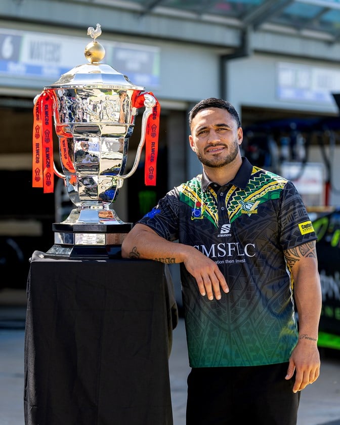 Val Holmes will pull on a Cook Islands jersey for the first time at RLWC26.