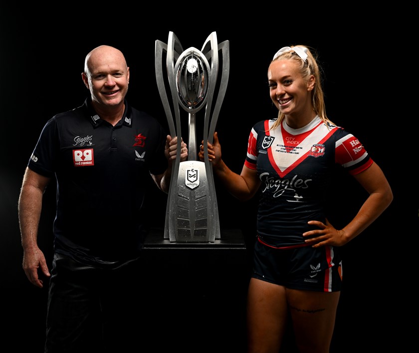 Jasmin and John Strange are aiming to win their second NRLW premiership together.