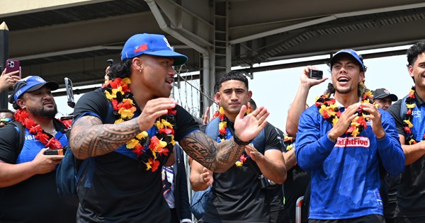 'Feels like home': To'o, Luai feted like heroes as Samoa arrive in PNG