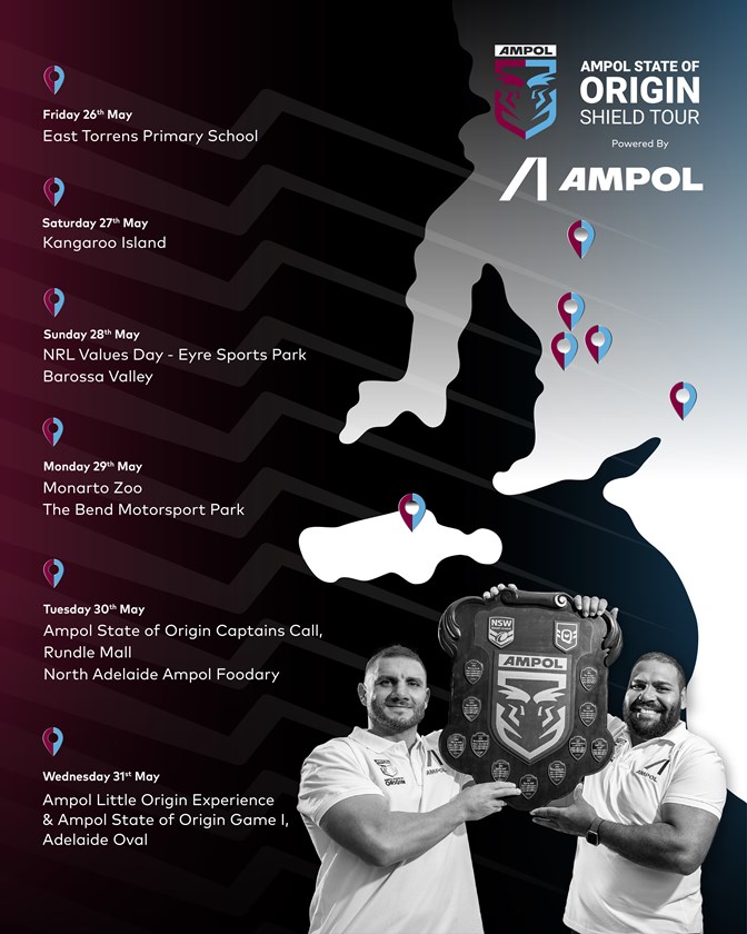 Ampol State of Origin Shield Tour Stops - Adelaide