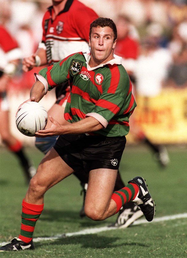 Peters in his playing days for the Rabbitohs