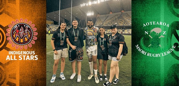 NRL Indigenous Youth Ambassadors attend the Harvey Norman All Stars