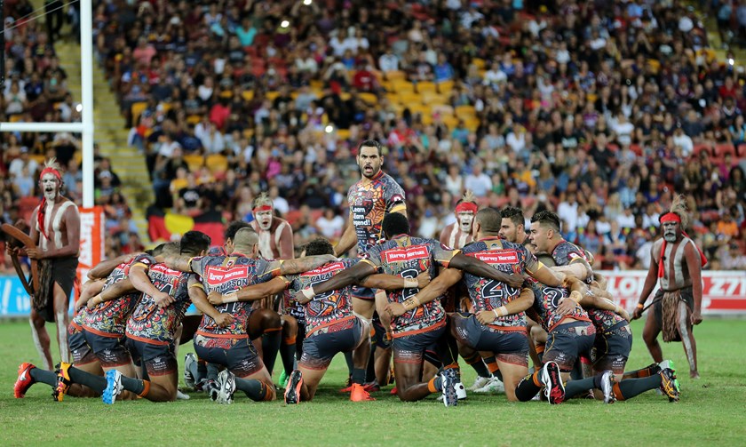 Greg Inglis leads the Indigenous war cry.