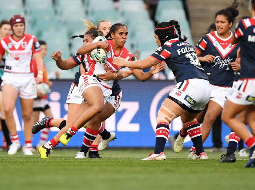 Dragons outside back Shakiah Tungai.