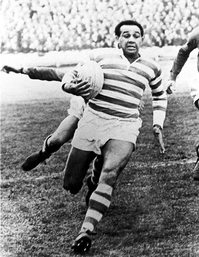 Billy Boston in action for Wigan.