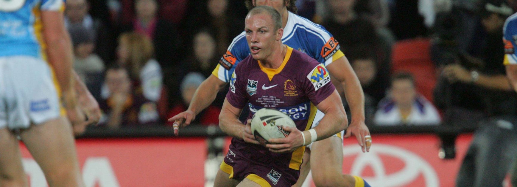 During his outstanding career with the Broncos Lockyer set a new benchmark for the club of 355 first grade games.