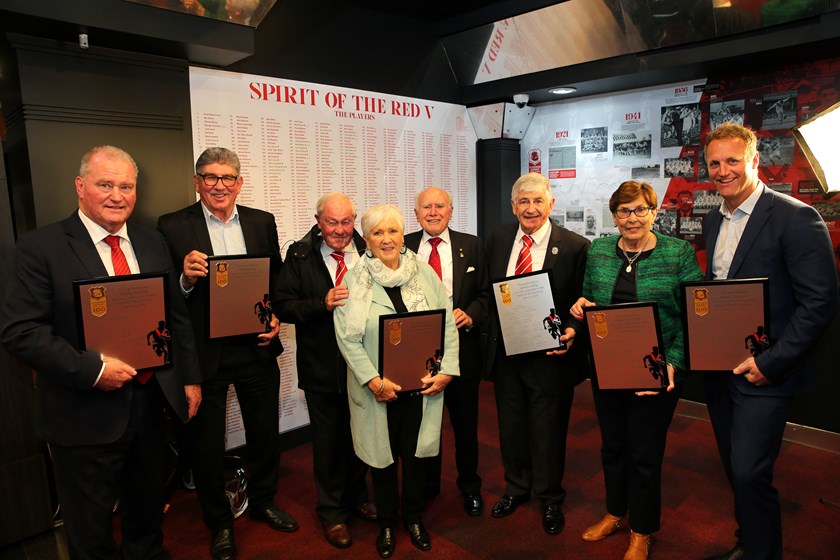 Dragons Team of the Century inductees with Roy Masters and John Howard