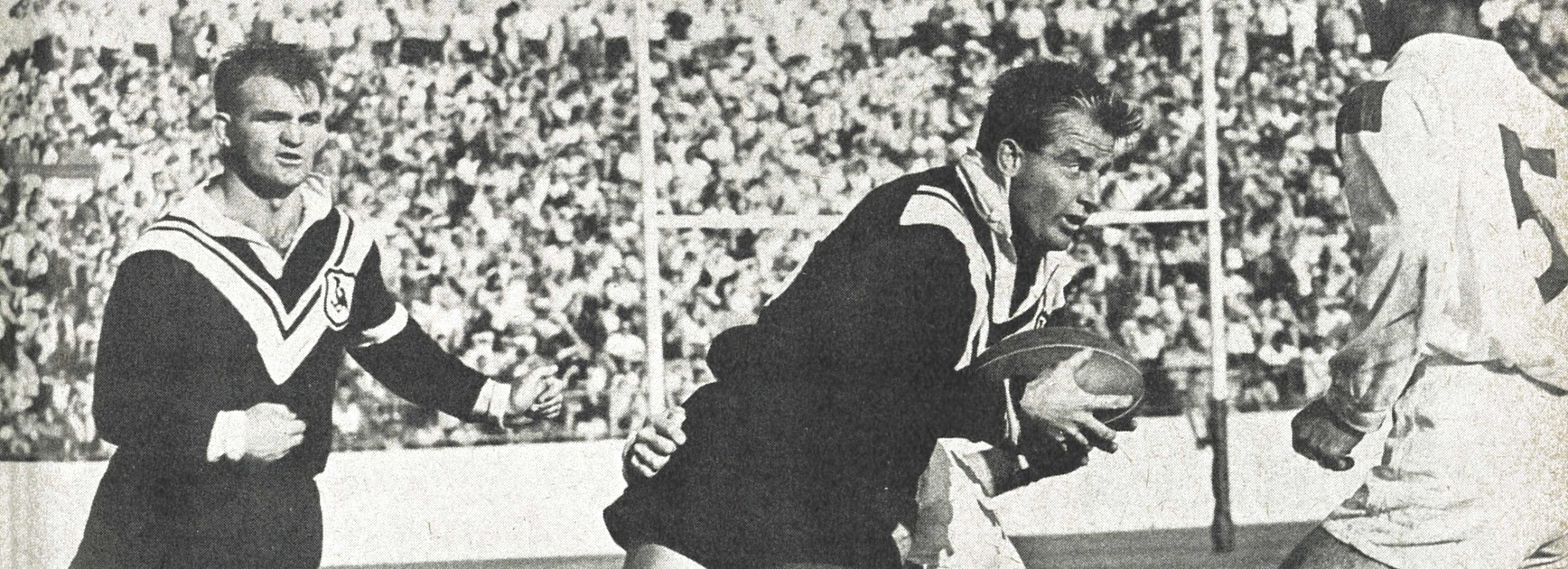 Kelly in action for Wests Magpies against fierce rivals St George.