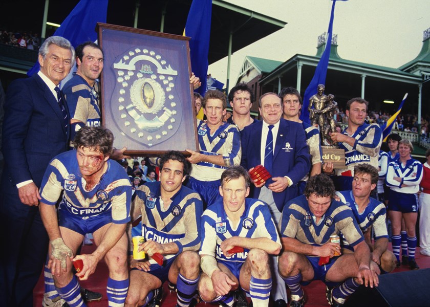 The 1984 Bulldogs after conquering Parramatta in the grand final.