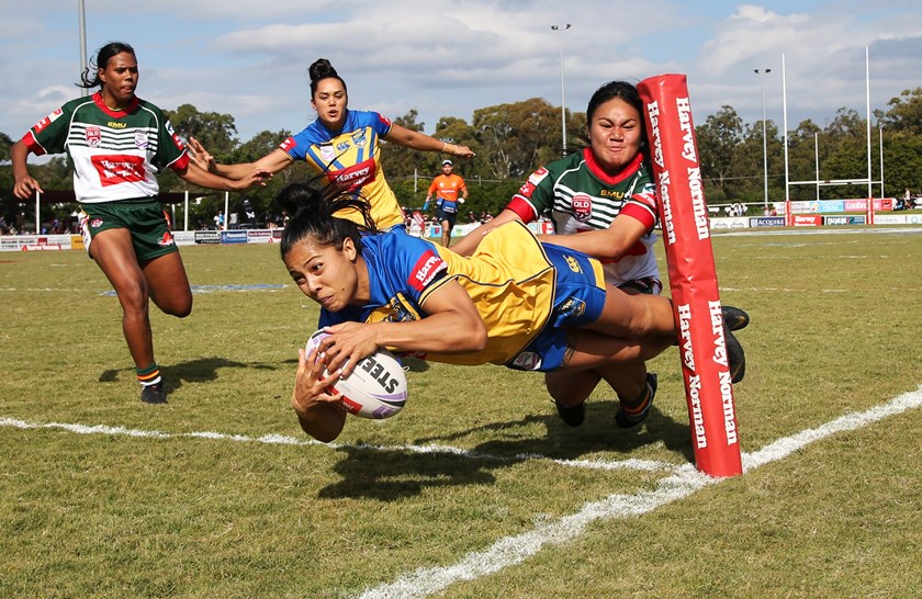 NSW City's Tiana Penitani scored a hat-trick of tries against SEQ.