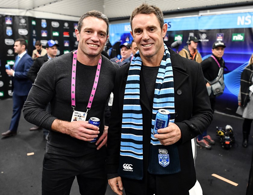 NSW coach Brad Fittler (right) and assistant coach Danny Buderus are among a host of Blues legends touring regional NSW as part of 'Hogs for the Homeless'.